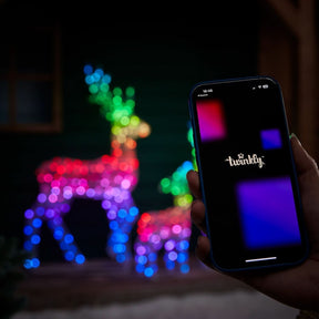 Conjunto de Renas Iluminadas com LED RGB Inteligente e Controle via Wi-Fi