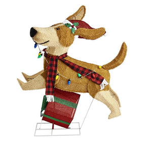 Cachorrinho de Natal Alegre e Saltitante com 144 LEDs Coloridos