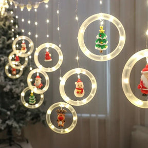 Cortina de Luzes de Natal em LED para Decoração – Brilho Festivo e Encantador