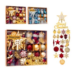 Kit 70 Bolas decoração de natal árvore pendente bolinhas enfeites natalinos casa pisca pisca led